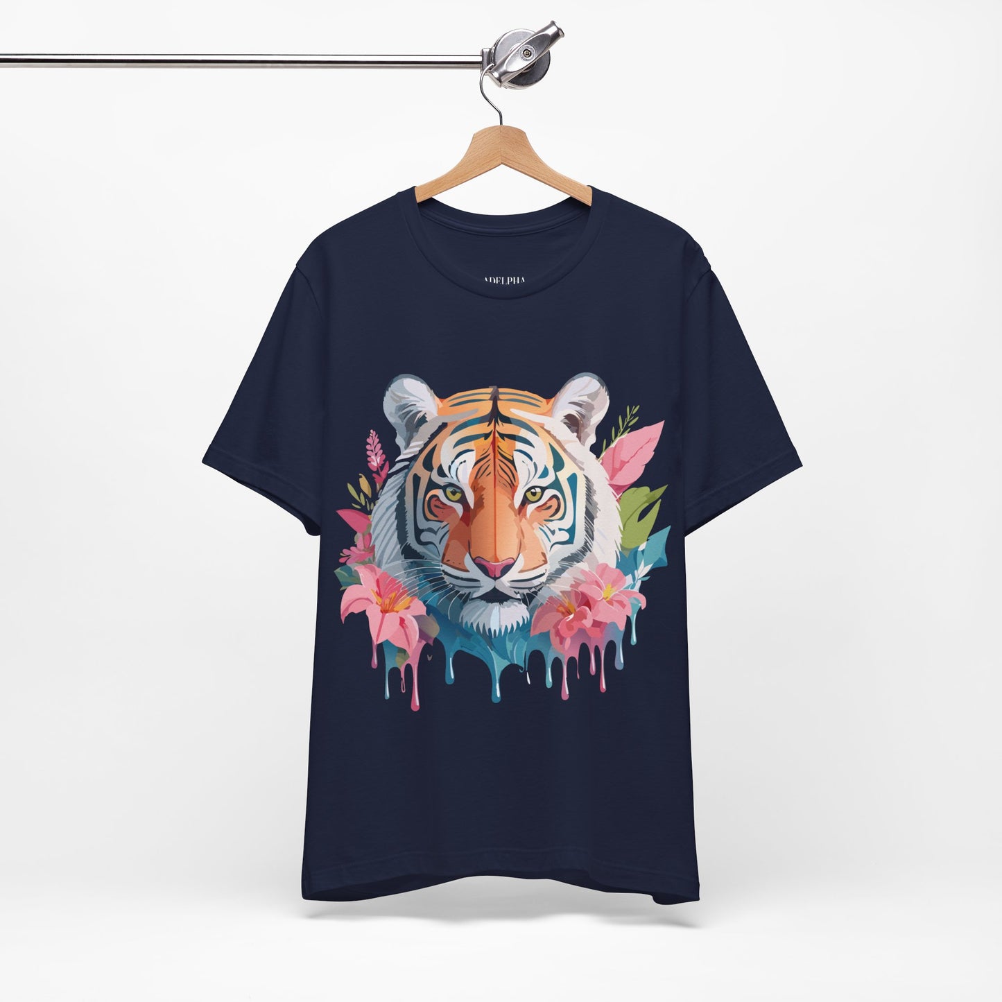 Natural Cotton Tee Shirt with Tiger