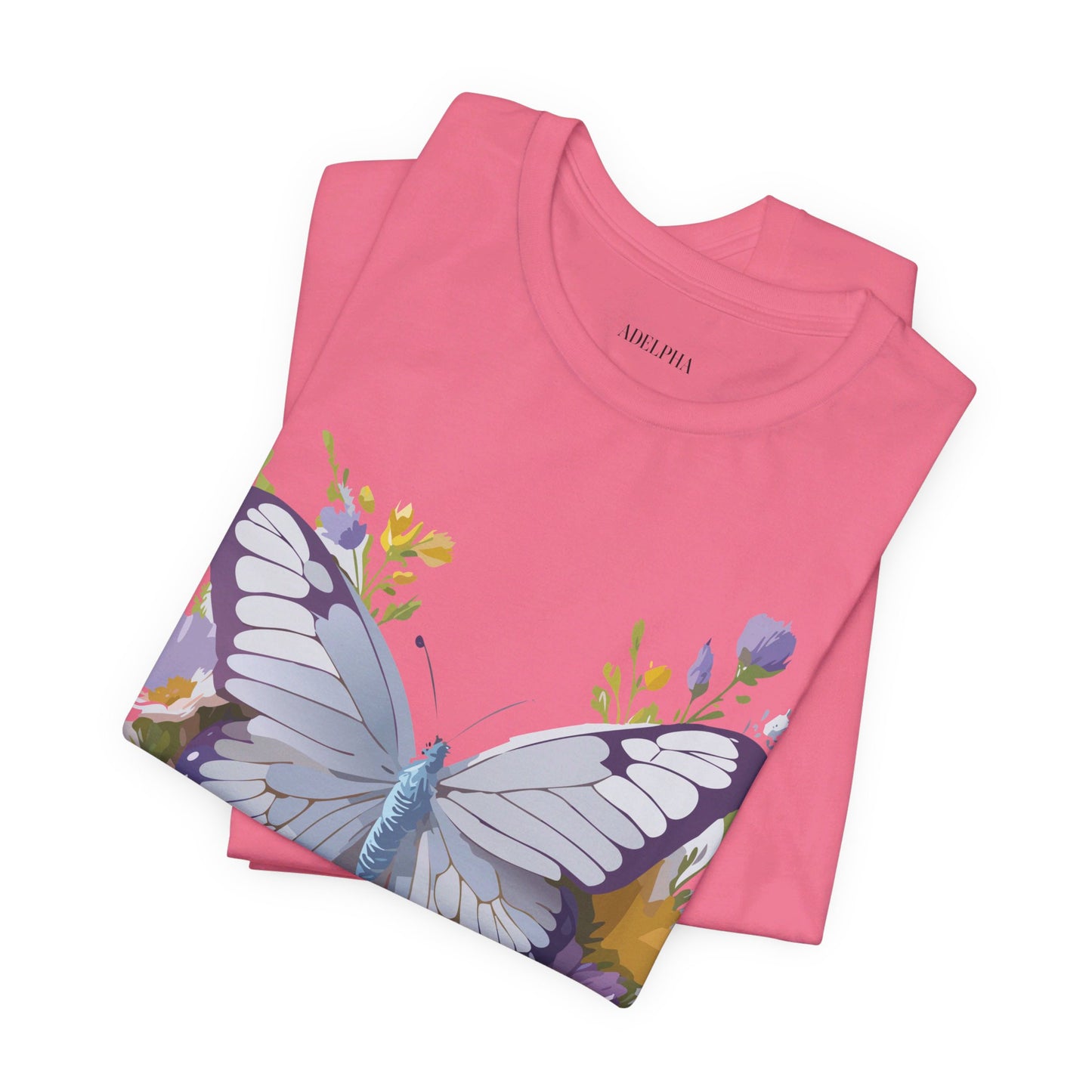 T-shirt en coton naturel avec papillon