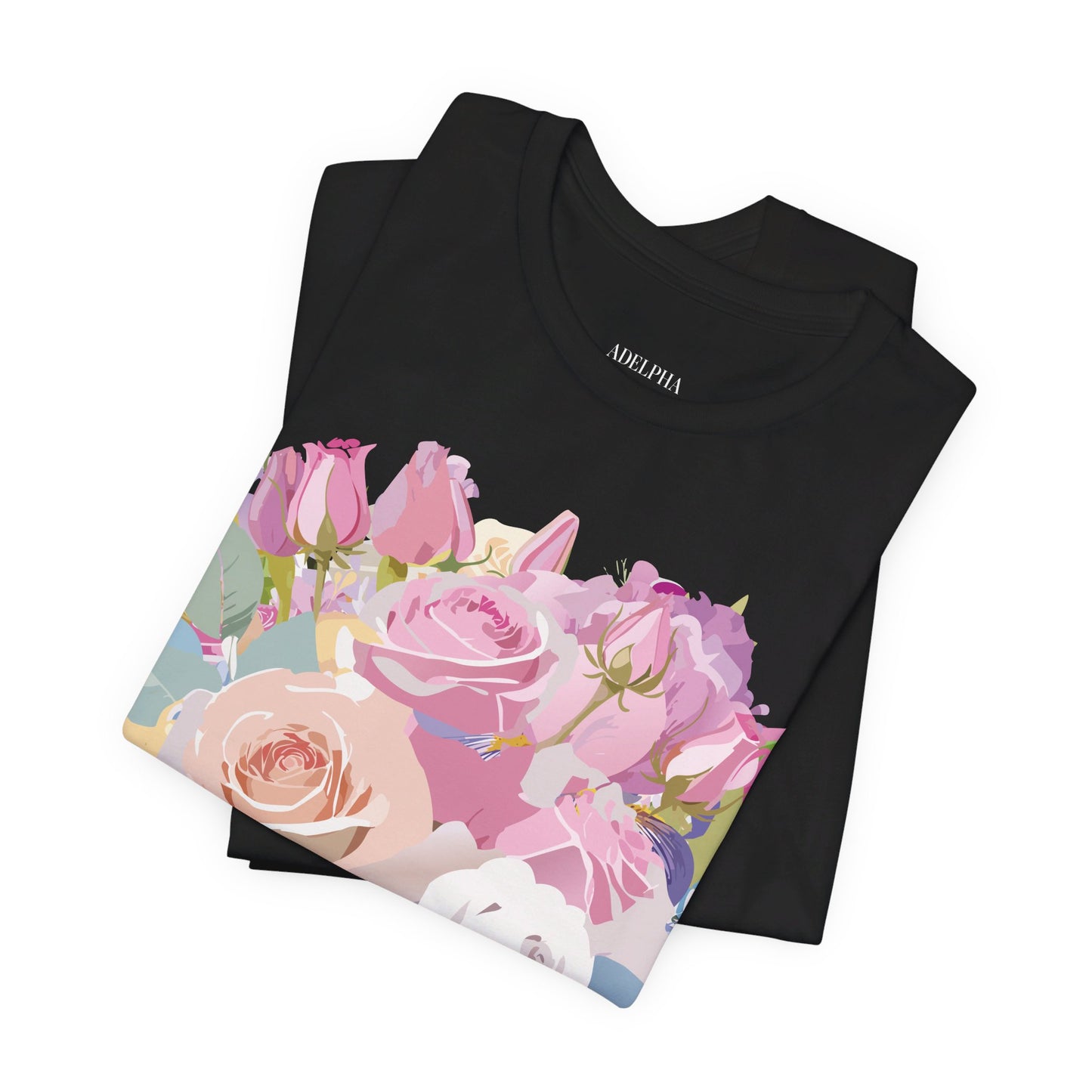 T-Shirt aus natürlicher Baumwolle mit Blumen