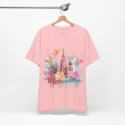 Natural Cotton Tee Shirt - Beautiful Places Collection - Moscow Printify