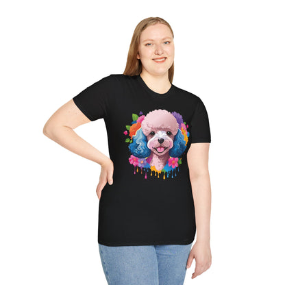 Unisex Dog Shirt Softstyle Tee 100 Percent Cotton Animal Print