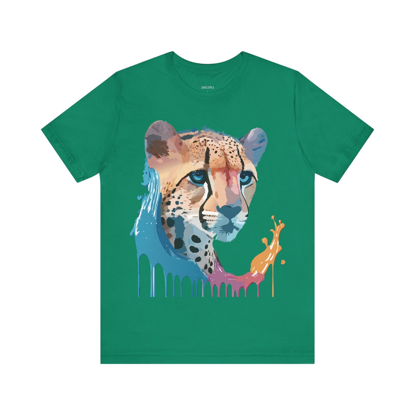 Natural Cotton Tee Shirt with Cheetah