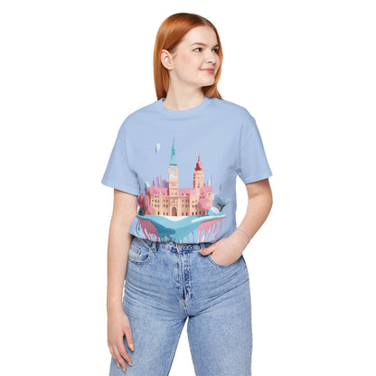 Natural Cotton Tee Shirt - Beautiful Places Collection - Prague Printify