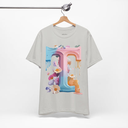 Natural Cotton Tee Shirt - Letters Collection - T Printify