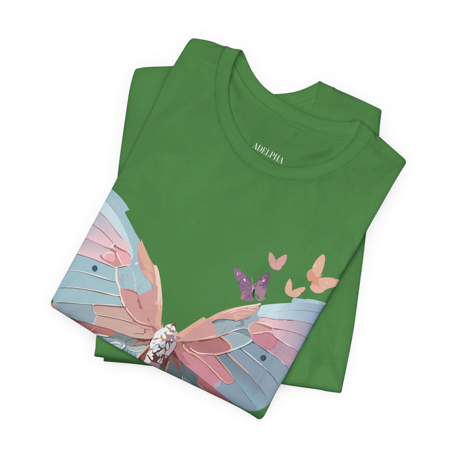 T-Shirt aus natürlicher Baumwolle mit Schmetterling