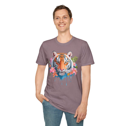 Tiger Shirt Unisex Animal Tee Gildan Softstyle 64000 Cotton Tee