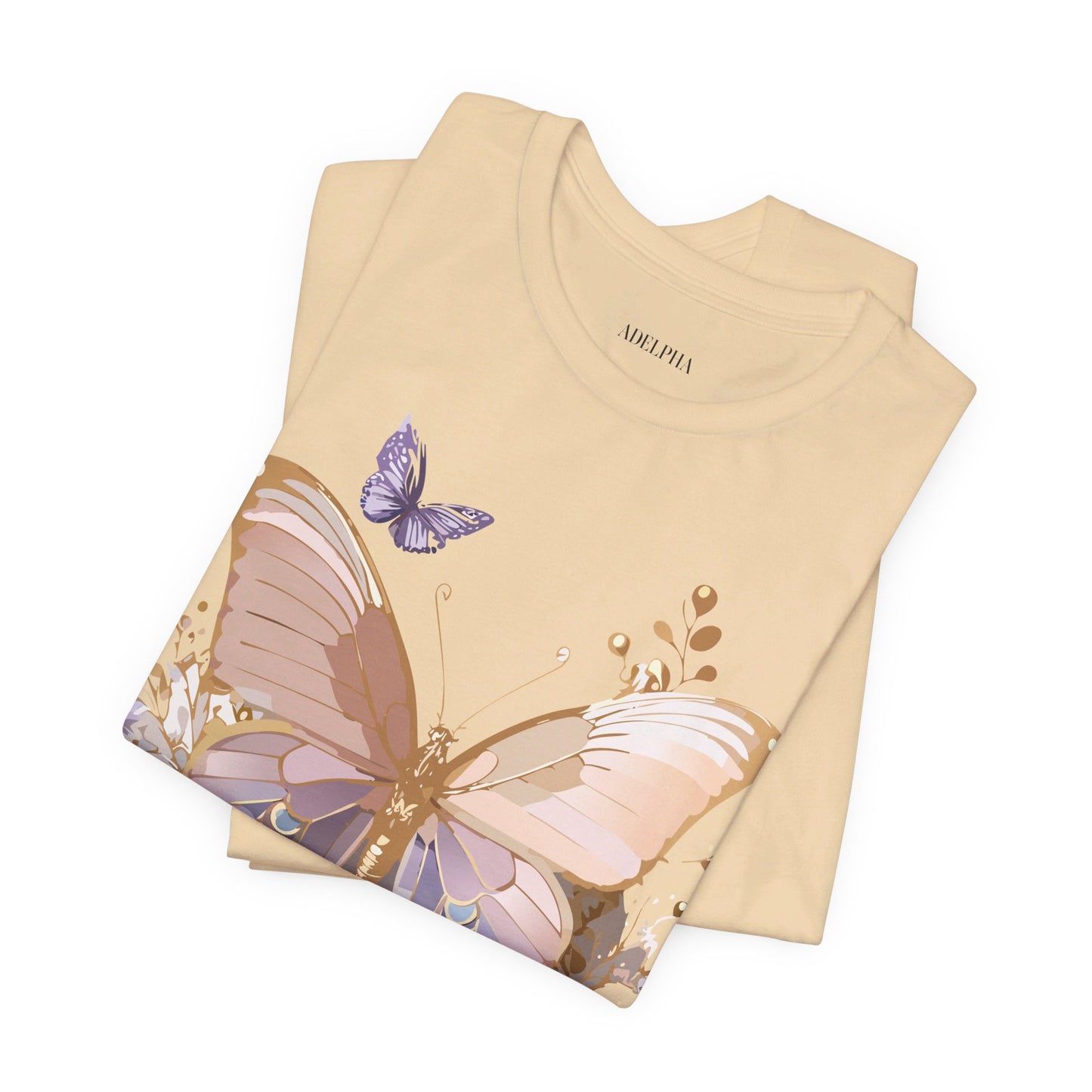 T-shirt en coton naturel avec papillon