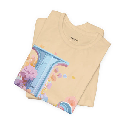 Natural Cotton Tee Shirt - Letters Collection - L Printify