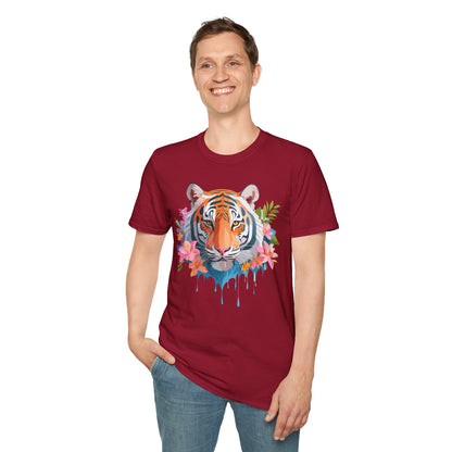 Tiger Shirt Unisex Animal Tee Gildan Softstyle 64000 Cotton Tee