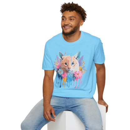 Unisex Cat Shirt Softstyle Tee 100 Percent Ring Spun Cotton Gildan 64000