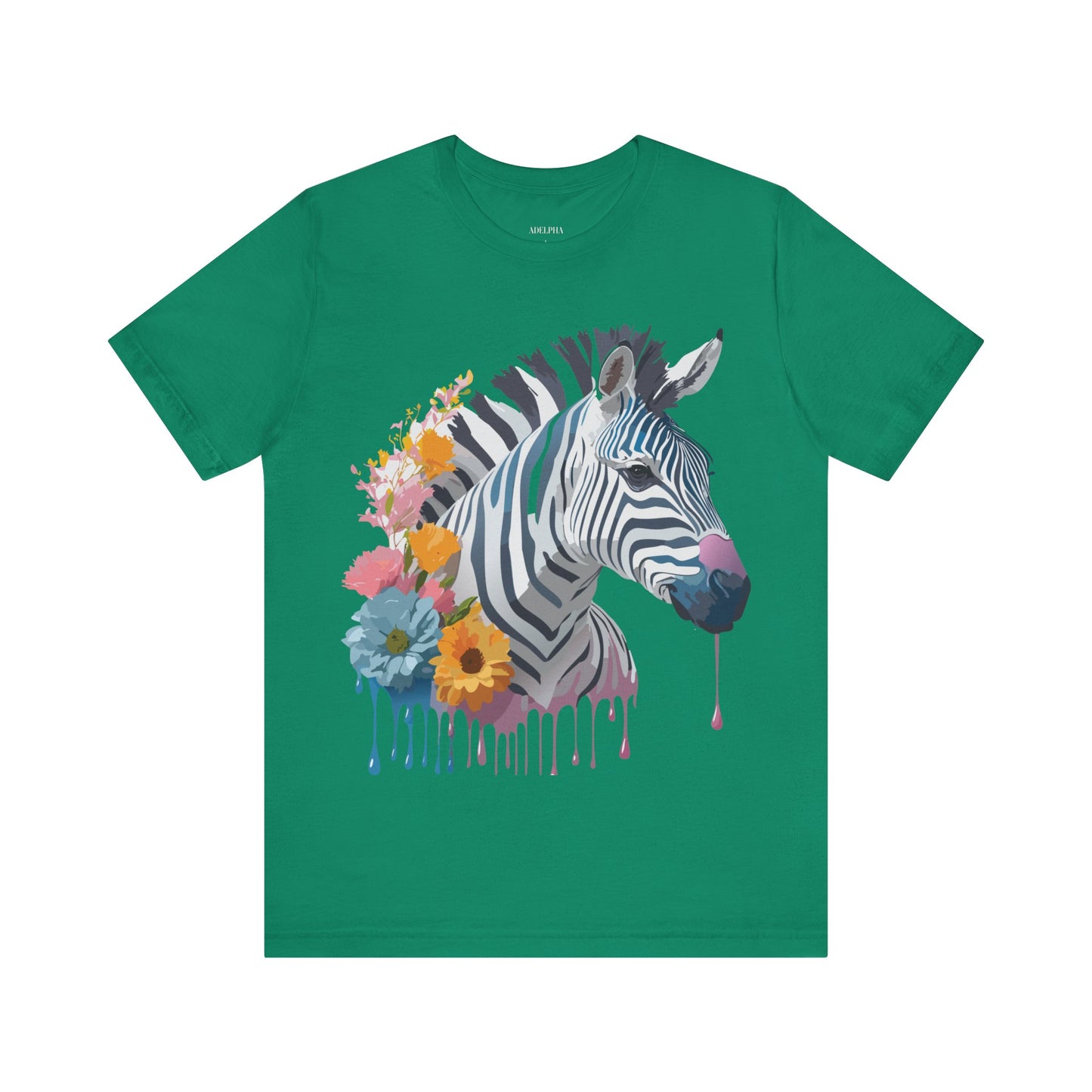 Natural Cotton Tee Shirt with Zebra