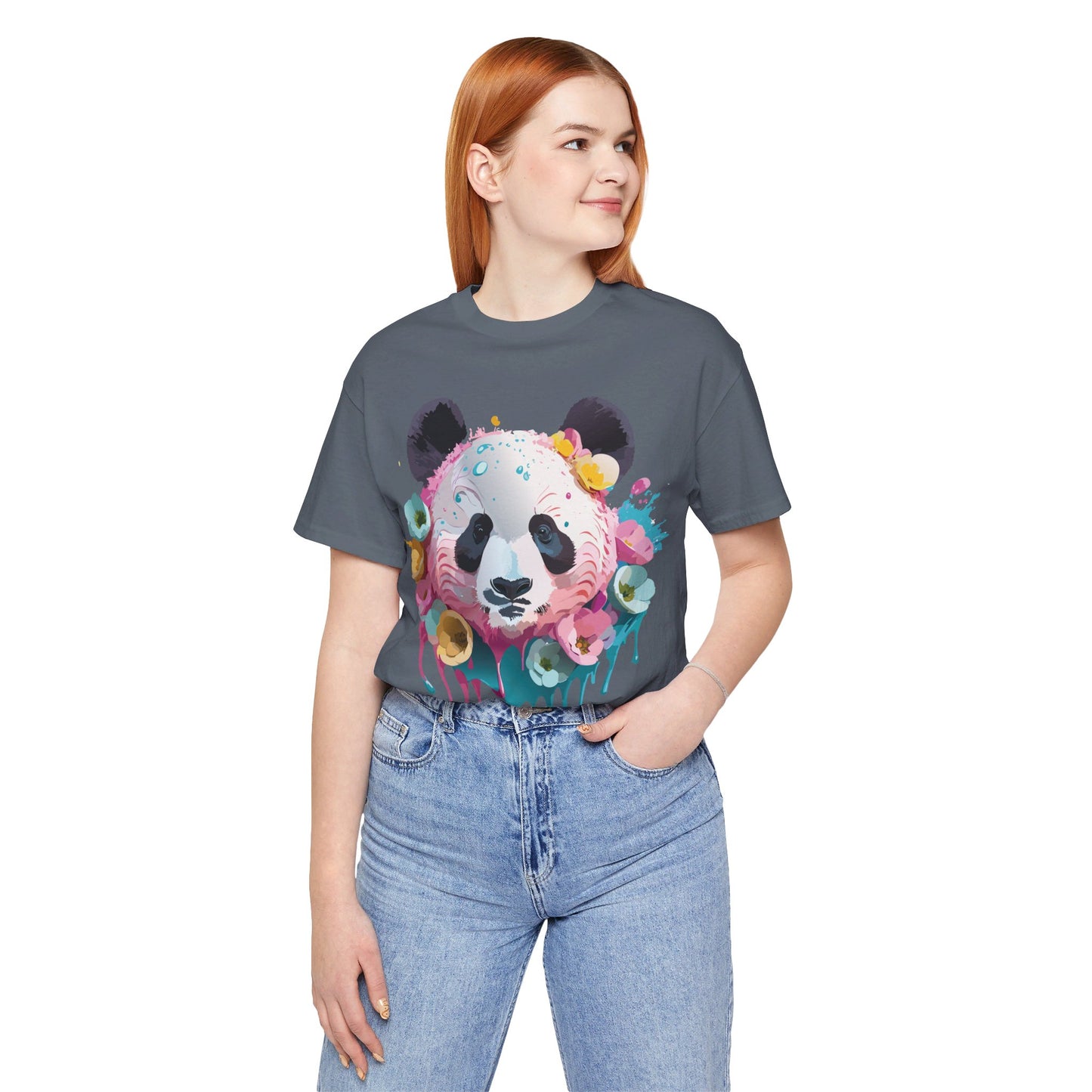 T-Shirt aus natürlicher Baumwolle mit Panda