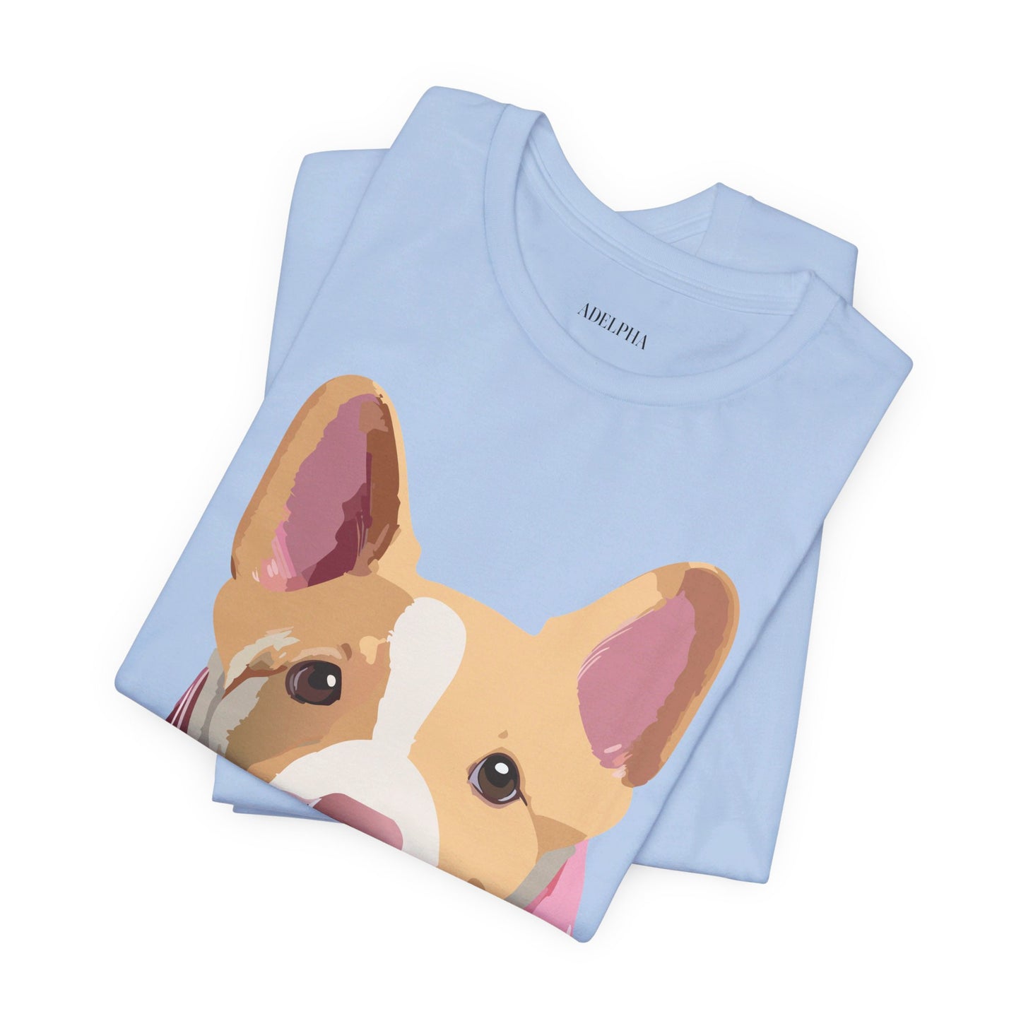 Natural Cotton Tee Shirt with Dog