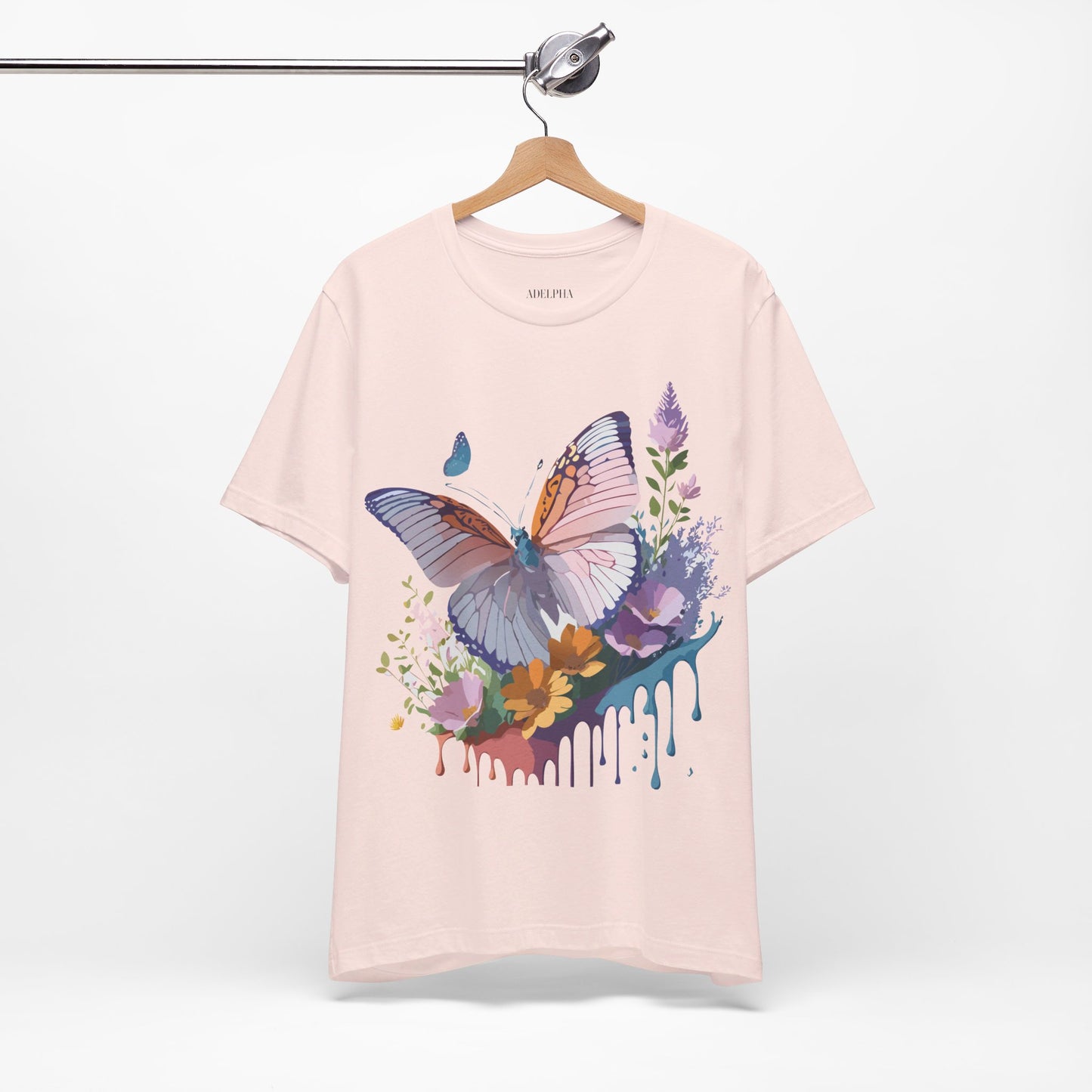 T-shirt en coton naturel avec papillon