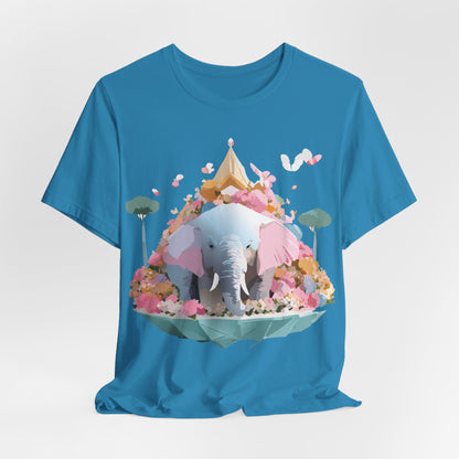 Natural Cotton Tee Shirt with Elephant Printify