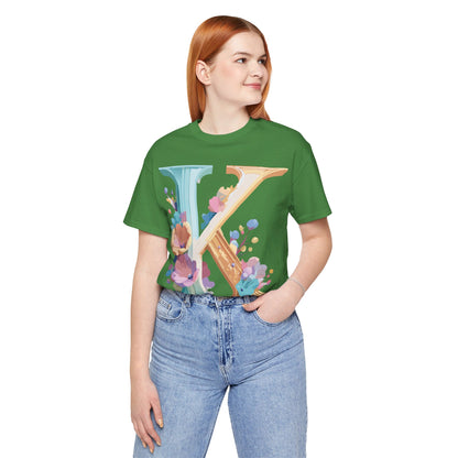 Natural Cotton Tee Shirt - Letters Collection - K Printify