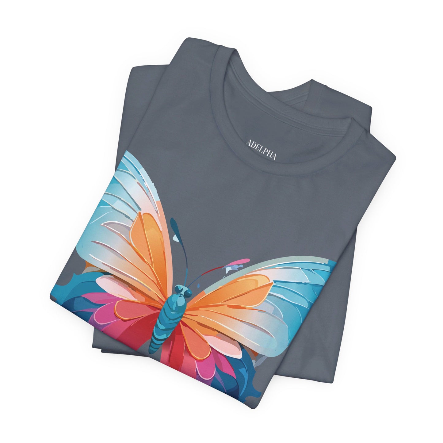 T-Shirt aus natürlicher Baumwolle mit Schmetterling