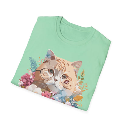 Cat Shirt Unisex Cat Tee Kitten Print Softstyle Gildan 64000