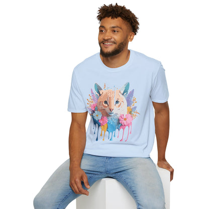 Unisex Cat Shirt Softstyle Tee 100 Percent Ring Spun Cotton Gildan 64000