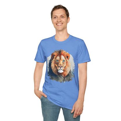 Lion Shirt Unisex Animal Tee Gildan Softstyle 64000 100 Percent Ring Spun Cotton