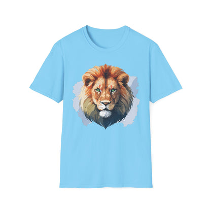 Lion Shirt Unisex Animal Tee Softstyle Gildan 64000 100 Percent Ring Spun Cotton