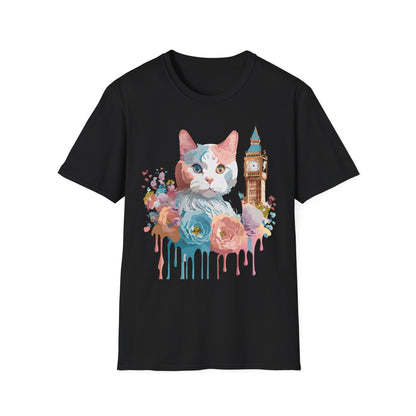 Cat Shirt Unisex Tee Softstyle 64000 Gildan Ring Spun Cotton