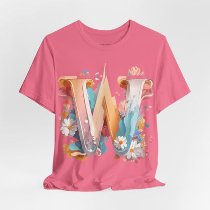 Natural Cotton Tee Shirt - Letters Collection - W Printify