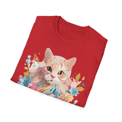 Unisex Cat Shirt Kitten Tee Cat Lover Tee Softstyle 64000 Gildan