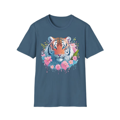 Unisex Tiger Shirt Gildan Softstyle 64000 Cotton Tee Everyday Comfort