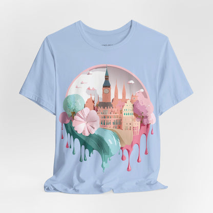 Natural Cotton Tee Shirt - Beautiful Places Collection - Prague Printify