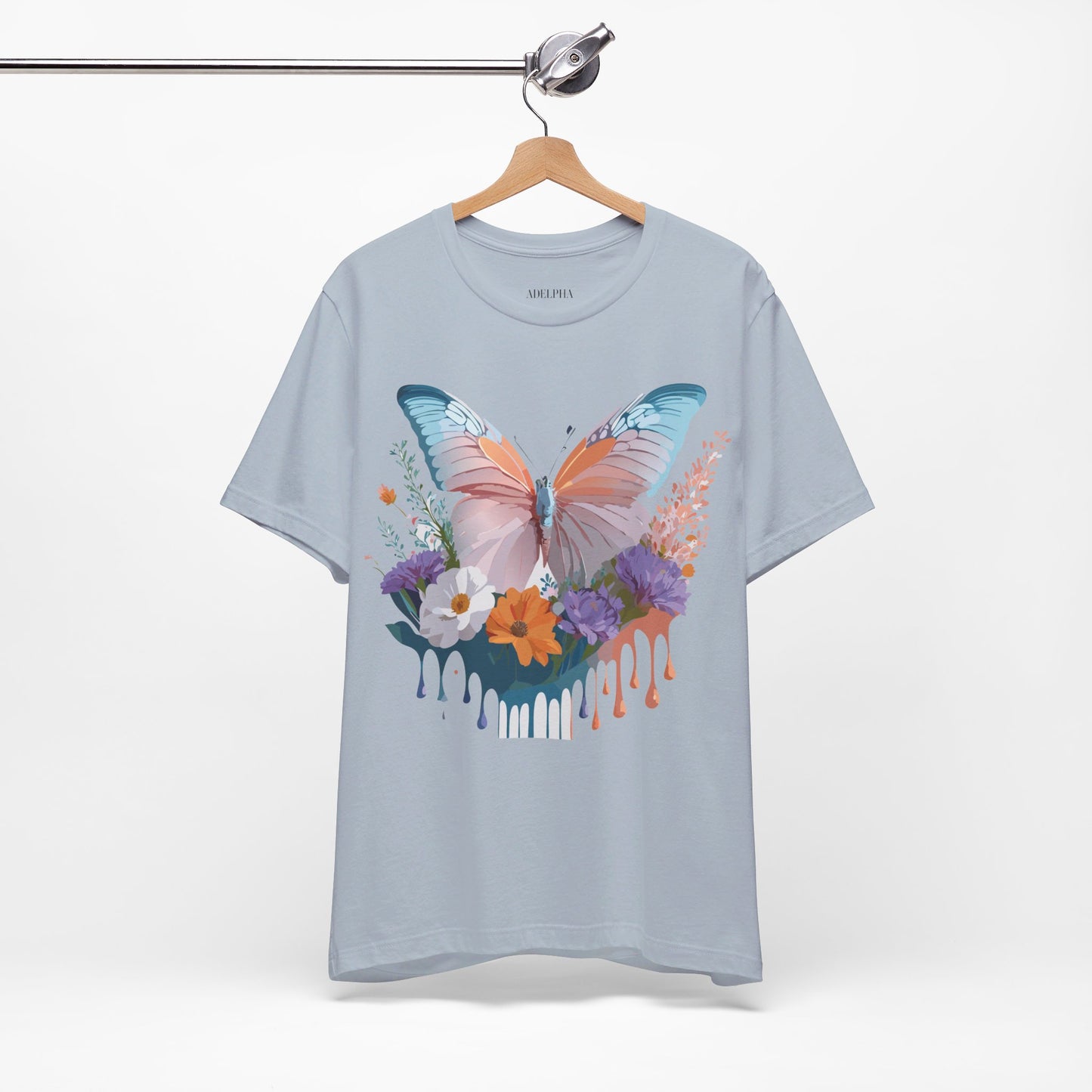 T-shirt en coton naturel avec papillon