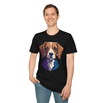 Dog Shirt Unisex Animal Print Tee Softstyle 100 Percent Cotton Gildan 64000