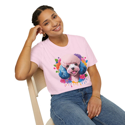Unisex Dog Shirt Softstyle Tee 100 Percent Cotton Animal Print