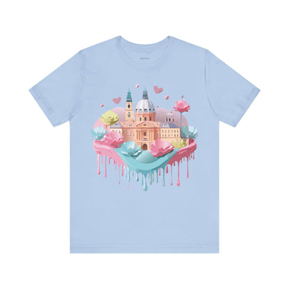 Natural Cotton Tee Shirt - Beautiful Places Collection - Prague Printify