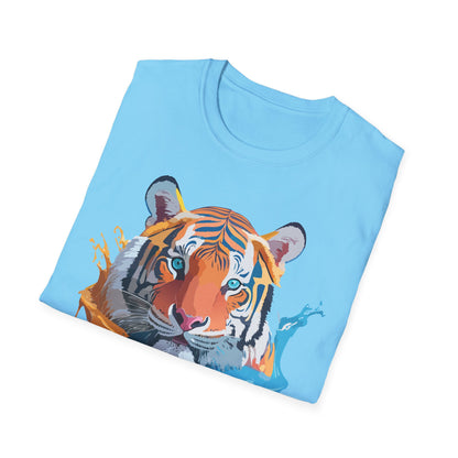 Tiger Shirt Unisex Animal Tee Ring Spun Cotton Gildan Softstyle Short Sleeve
