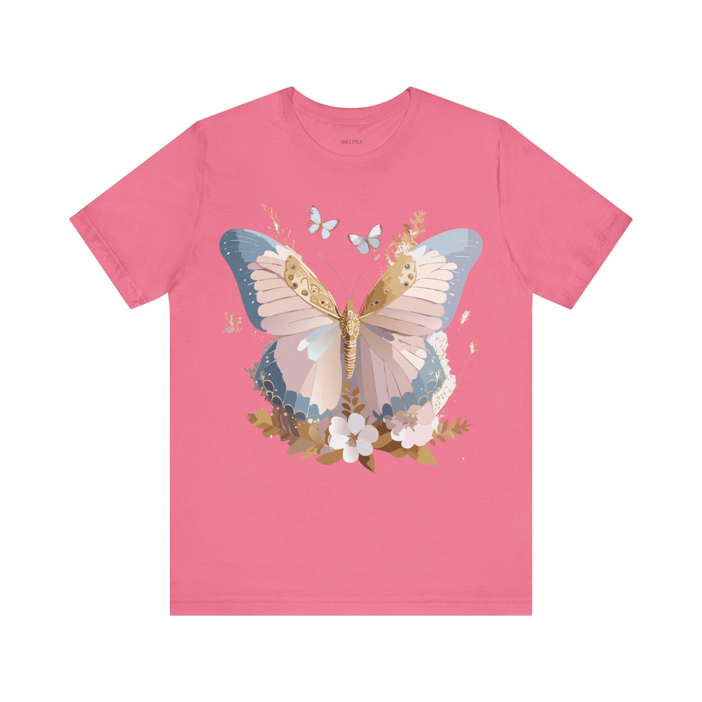 T-shirt en coton naturel avec papillon