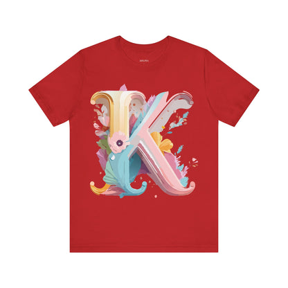 Natural Cotton Tee Shirt - Letters Collection - K Printify