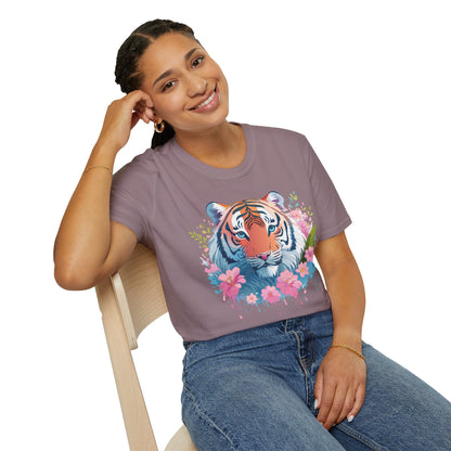 Unisex Tiger Shirt Gildan Softstyle 64000 Cotton Tee Everyday Comfort