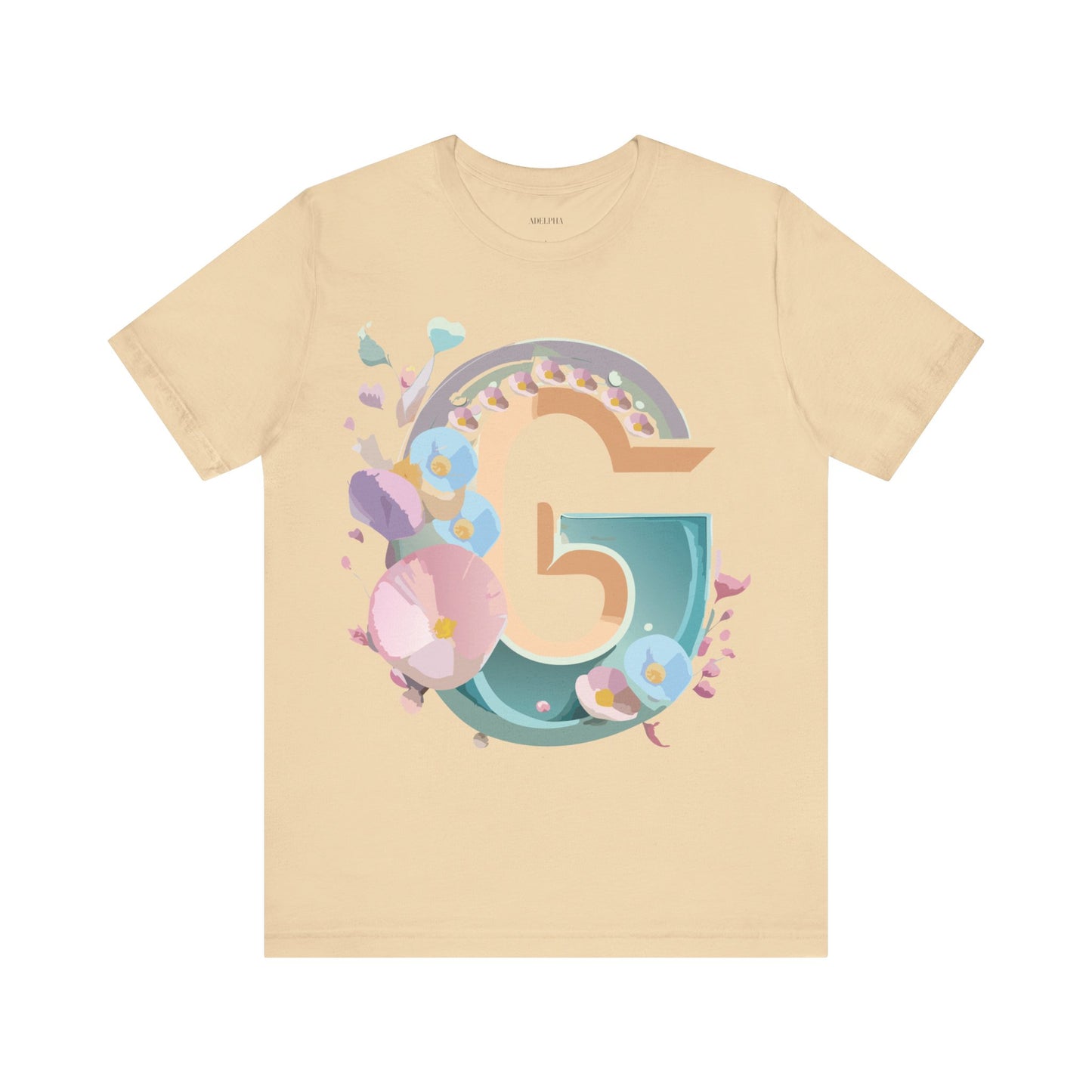 Natural Cotton Tee Shirt - Letters Collection - G