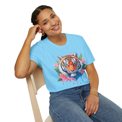 Tiger Shirt Unisex Animal Tee Softstyle Gildan 64000 Cotton Tee