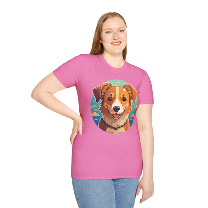 Dog Shirt Unisex Animal Tee One Hundred Percent Cotton Softstyle Gildan 64000