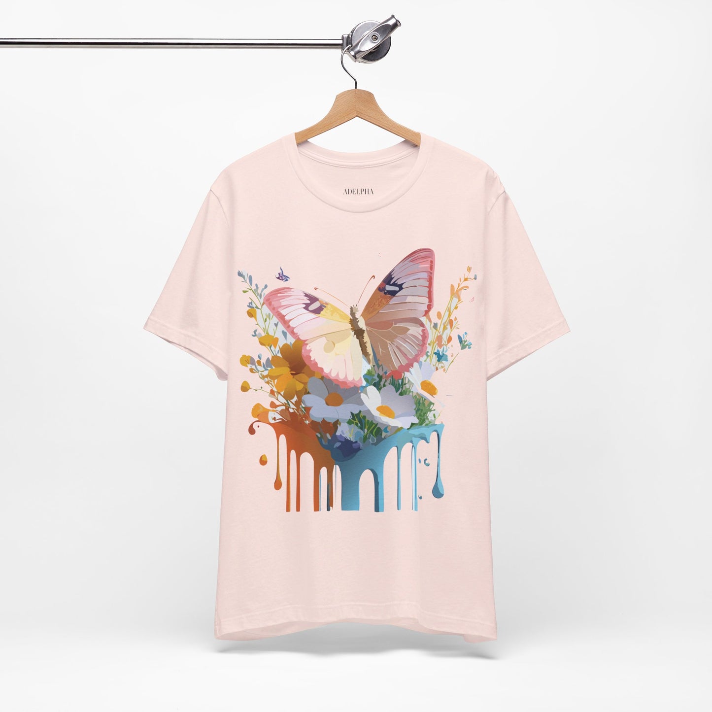 T-shirt en coton naturel avec papillon