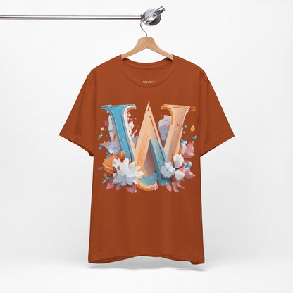 Natural Cotton Tee Shirt - Letters Collection - W Printify