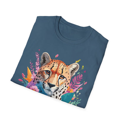 Unisex Cheetah Print Tee Softstyle Gildan 64000 Lightweight Apparel