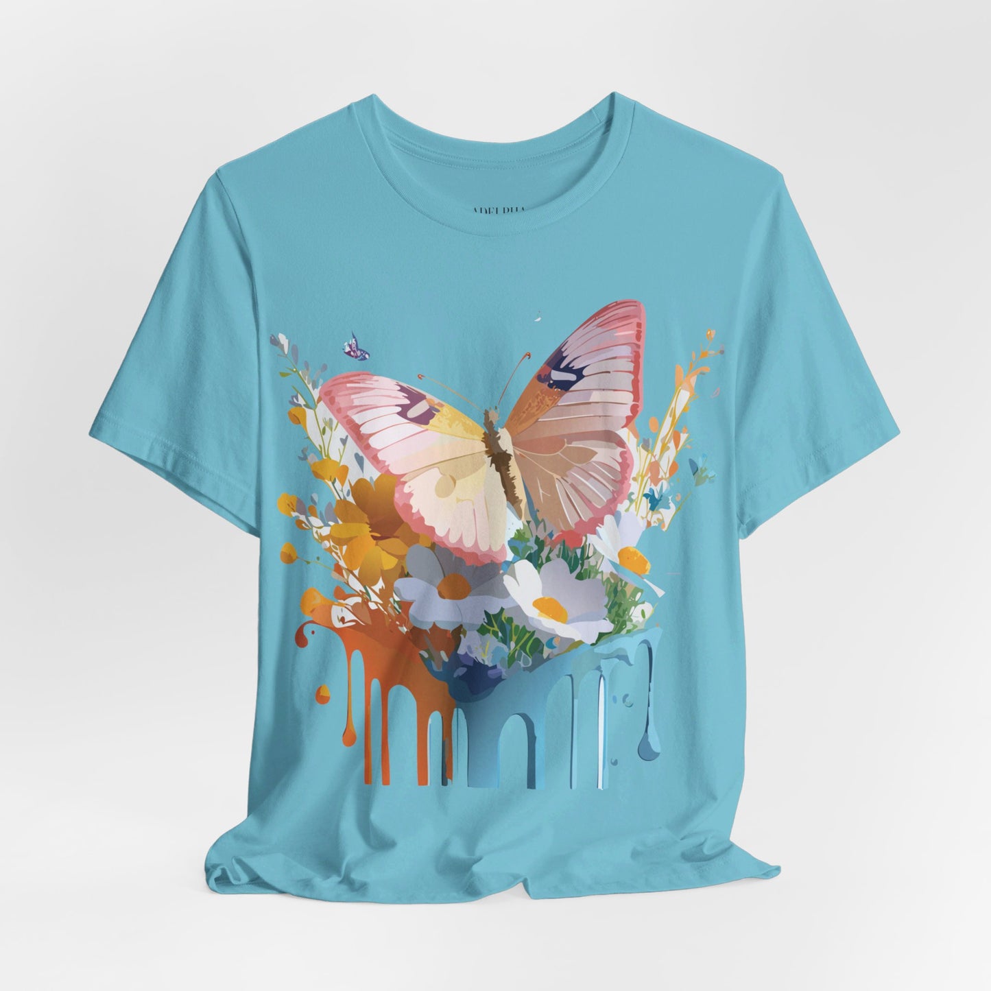 T-Shirt aus natürlicher Baumwolle mit Schmetterling