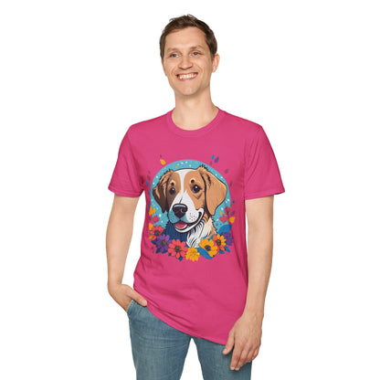 Unisex Dog Shirt Animal Print Tee Gildan Softstyle 64000 Cotton