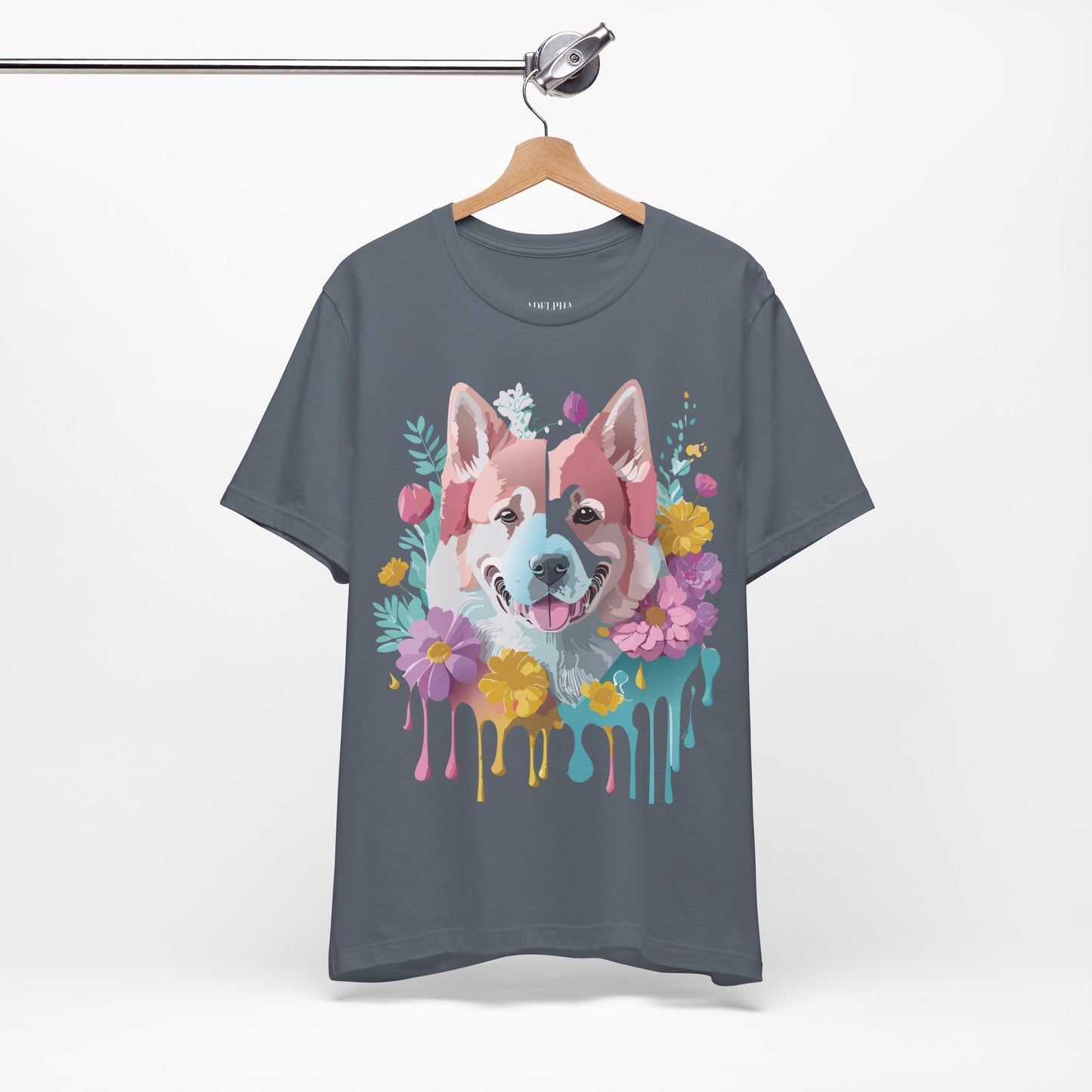 T-shirt en coton naturel avec chien