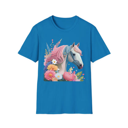 Horse Shirt Unisex Gildan Softstyle 64000 Cotton Tee With Animals