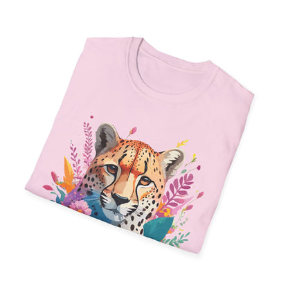Unisex Cheetah Print Tee Softstyle Gildan 64000 Lightweight Apparel