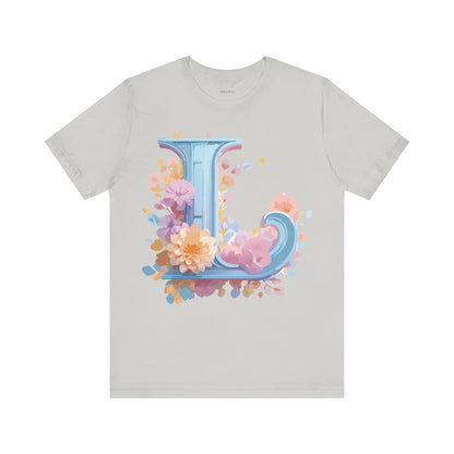 Natural Cotton Tee Shirt - Letters Collection - L Printify